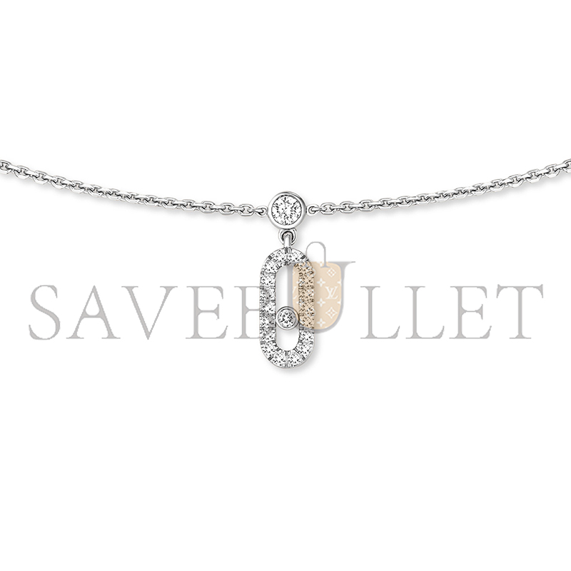 Mes1kaA MOVE UNO PAVÉ CHOKER NECKLACE 12150-WG
